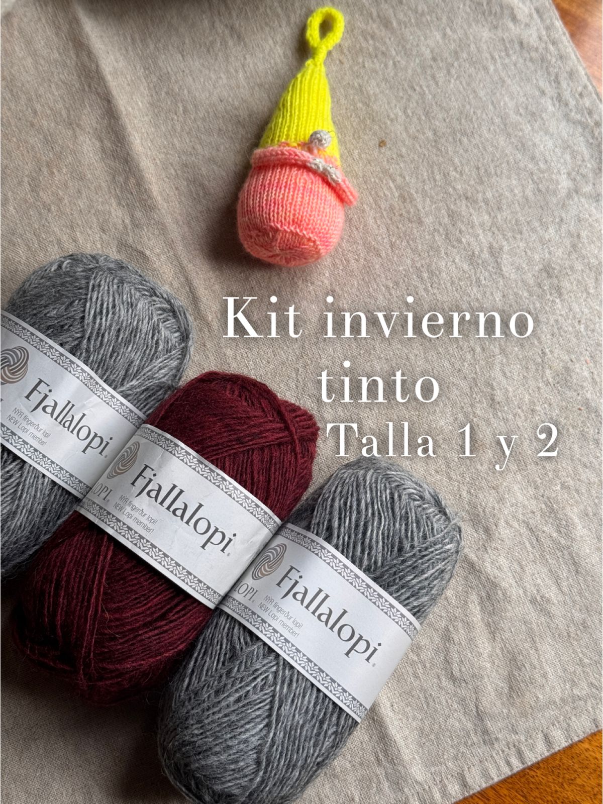 Kit  Invierno Tinto 1 y 2 Polina Pullover
