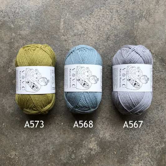Lana Vovó de Rosa Pomar en colores A568, A567, A573